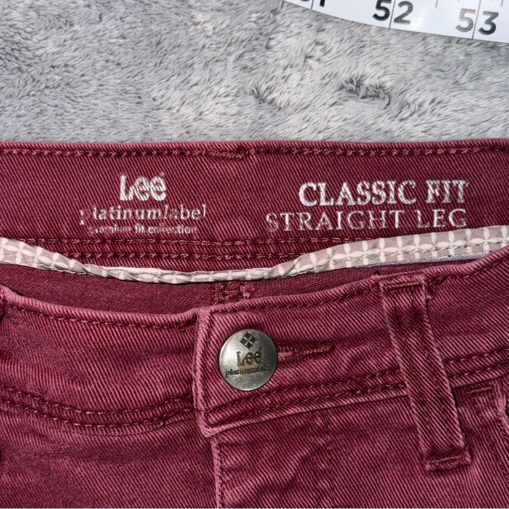 Vintage Lee Platinum Label Classic Fit Jeans - Burgundy - Picture 4 of 8